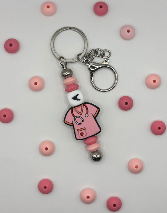Porte clés Infirmière avec lettre