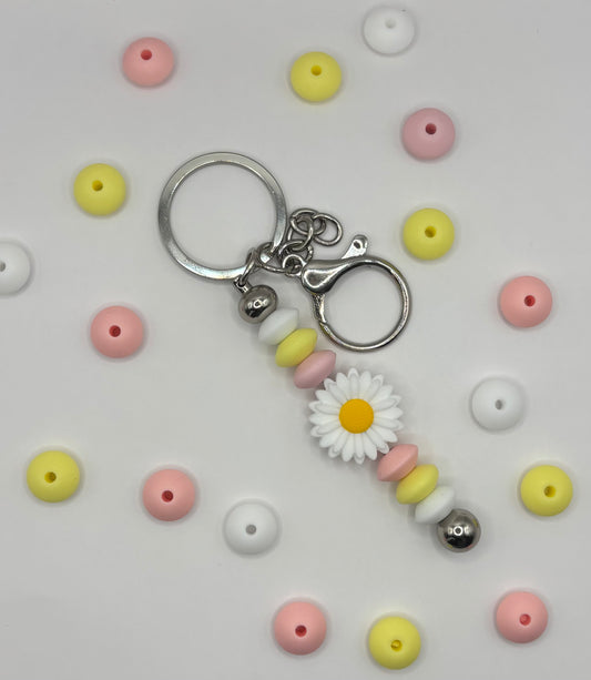 Porte clés Marguerite blanche