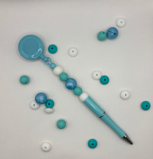 Stylo rétractable (Bleu)